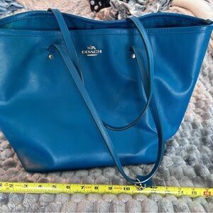 Coach Teal Leather Shoulder Bag